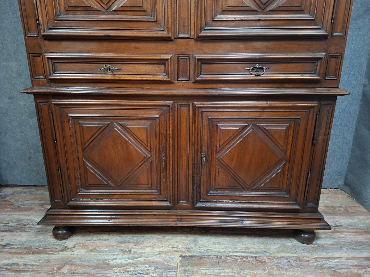 Two-part Walnut Buffet – Louis XIII Period Work – 17th Century-photo-3