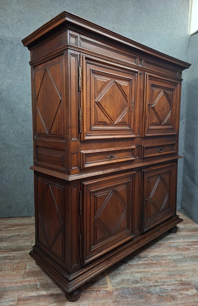 Two-part Walnut Buffet – Louis XIII Period Work – 17th Century-photo-4