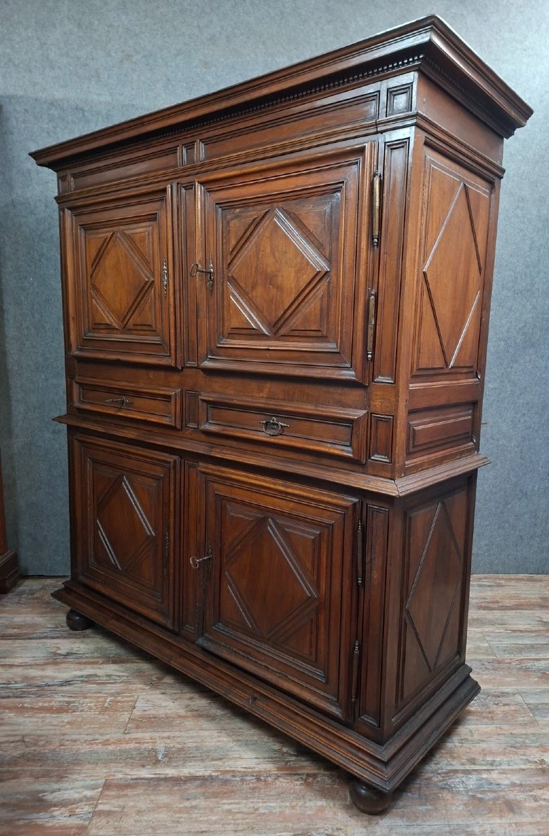 Two-part Walnut Buffet – Louis XIII Period Work – 17th Century-photo-6