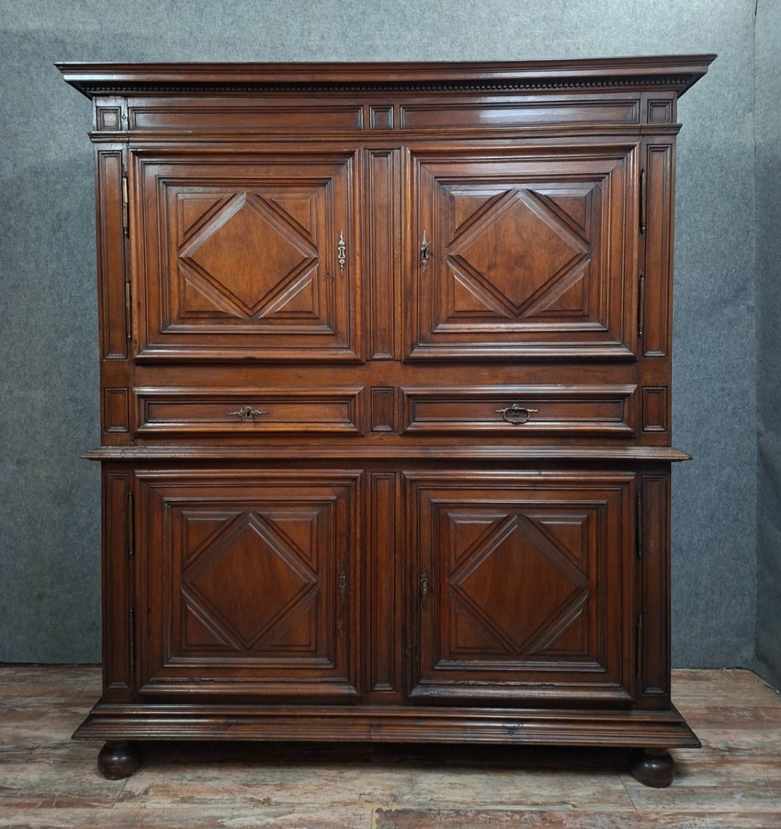 Two-part Walnut Buffet – Louis XIII Period Work – 17th Century