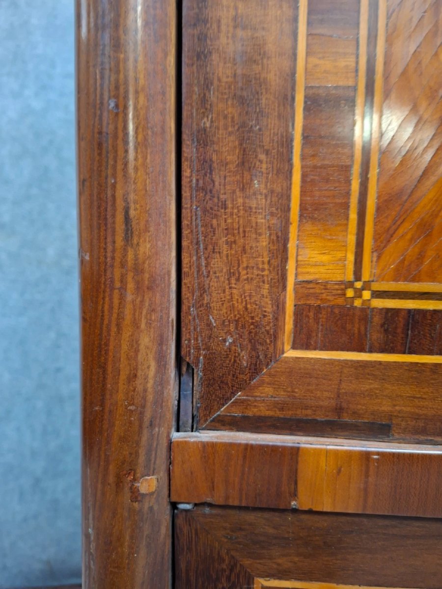 Louis XVI Period Marquetry Drop-front Secretary Desk, Late 18th Century – (needs Restoration)-photo-5