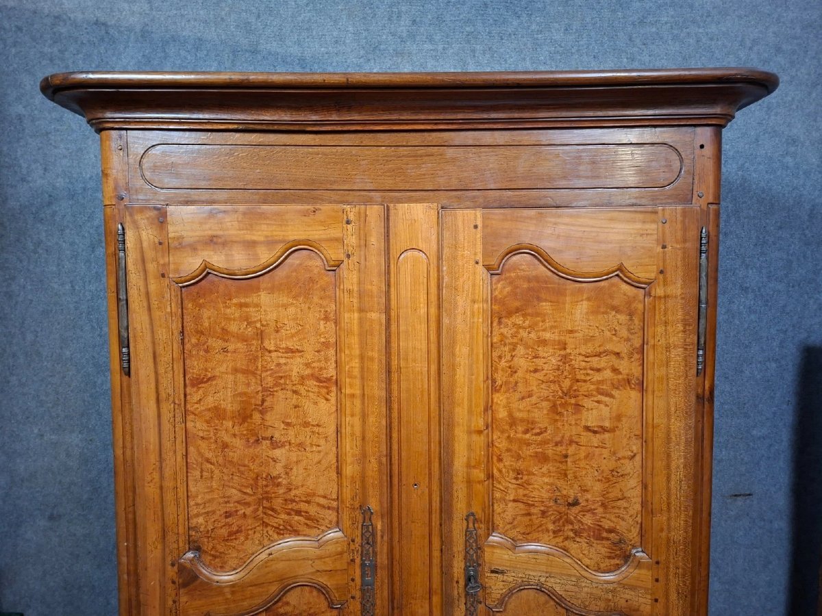 Louis XV Style Wardrobe From The Bresse Region, Made Of Solid Walnut, 18th Century-photo-4