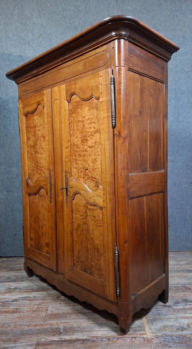 Louis XV Style Wardrobe From The Bresse Region, Made Of Solid Walnut, 18th Century-photo-6