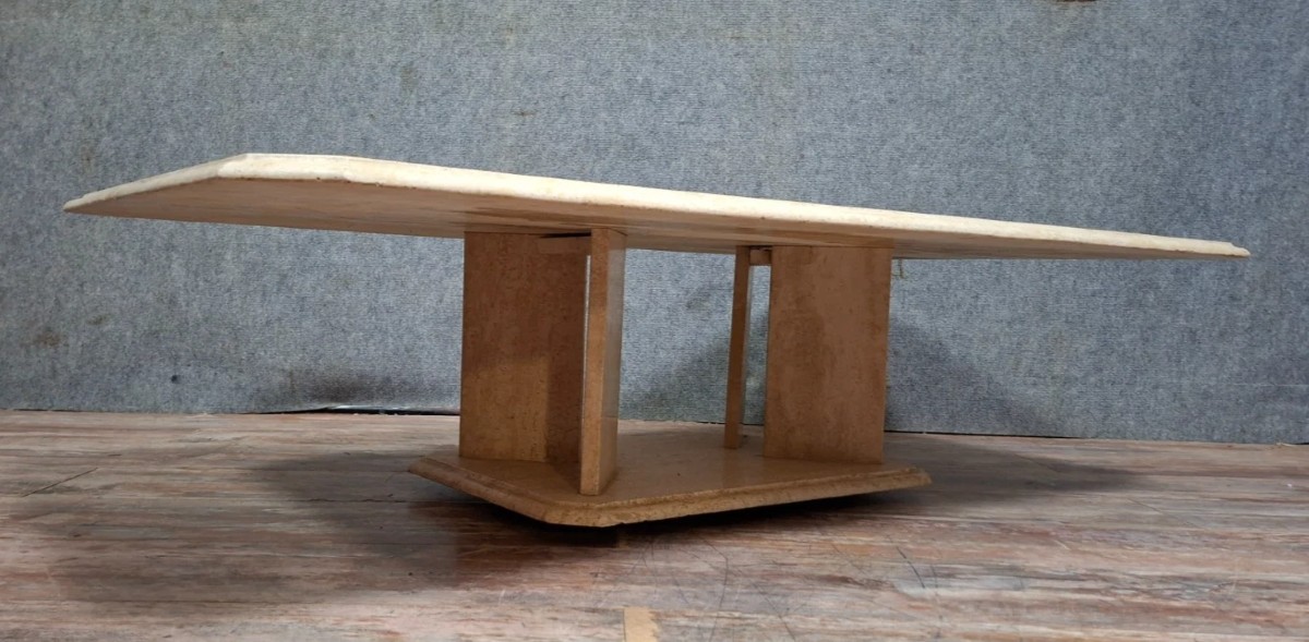 Table basse en travertin – Travail des années 1970