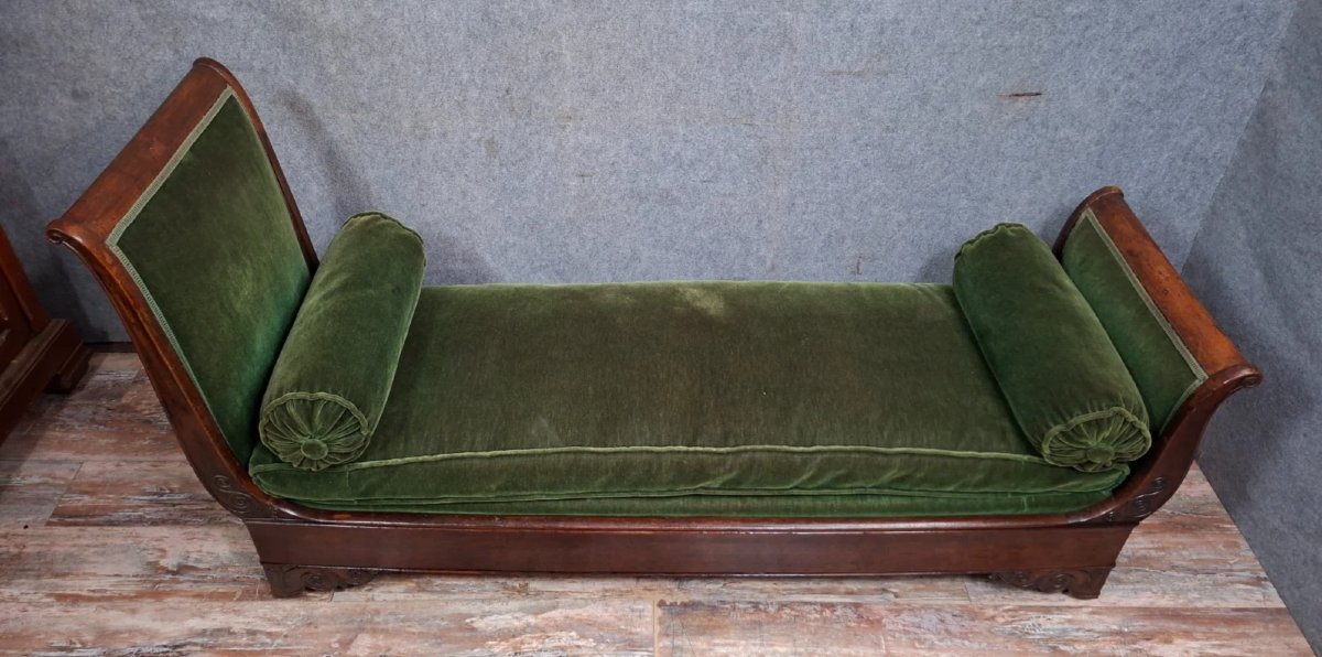 Méridienne / lit de repos en acajou – XIXe siècle-photo-2