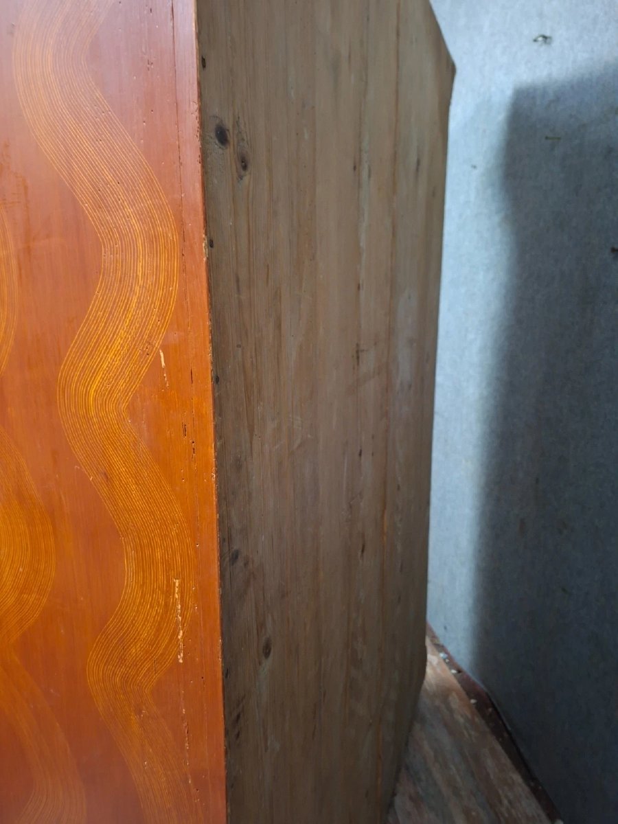 Armoire Alsacienne en bois polychrome – XIXe siècle-photo-1