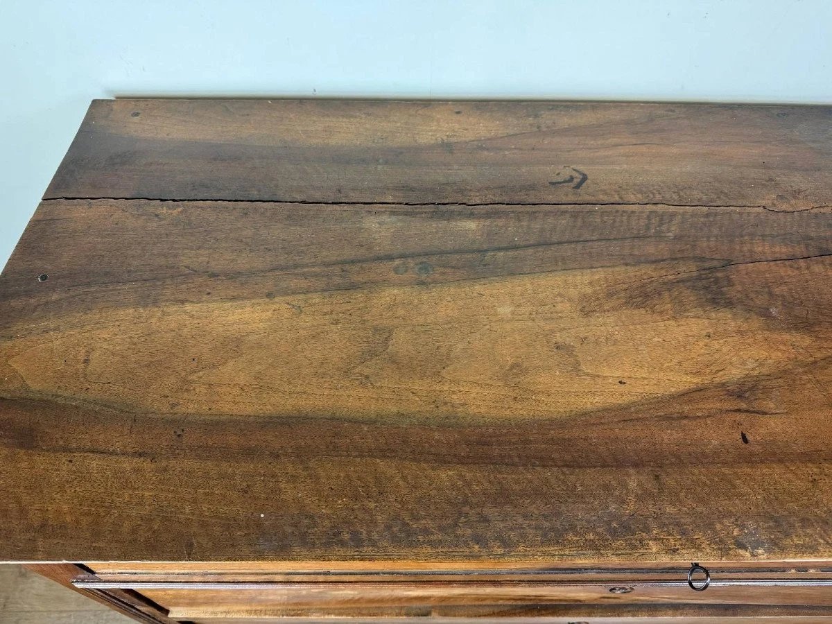 Louis-philippe Period Chest Of Drawers In Walnut - XIXᵉ Century-photo-3