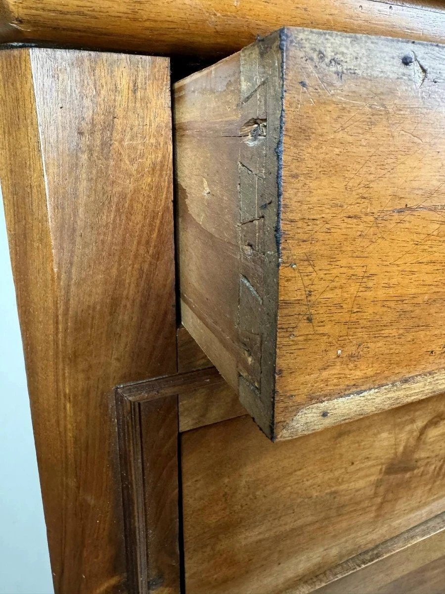 Louis-philippe Period Chest Of Drawers In Walnut - XIXᵉ Century-photo-5