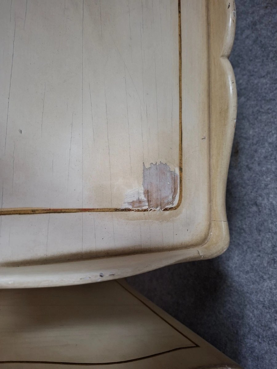 Paire de chevets de style Louis XV laqués – XXe siècle-photo-1