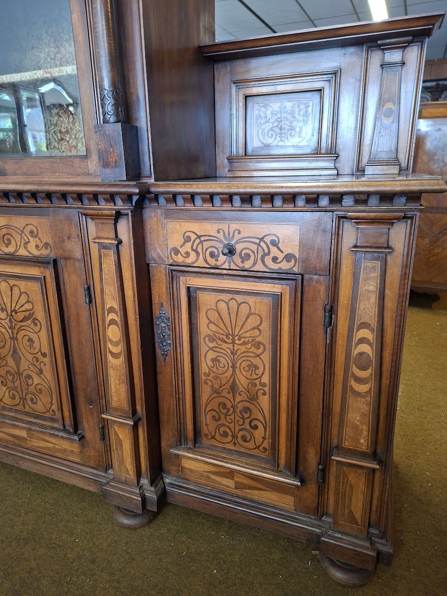 buffet deux-corps en noyer Renaissance / XVIIeme.-photo-3