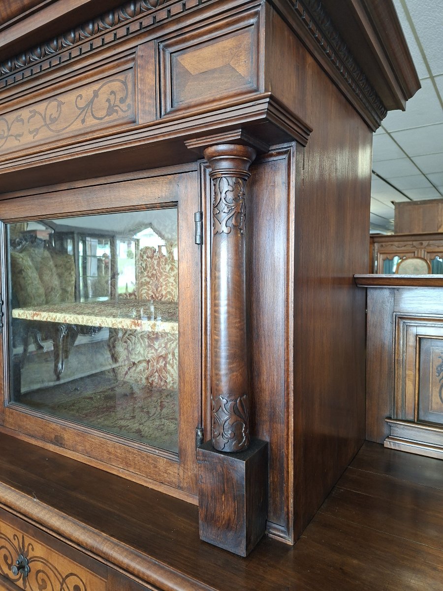 buffet deux-corps en noyer Renaissance / XVIIeme.-photo-4