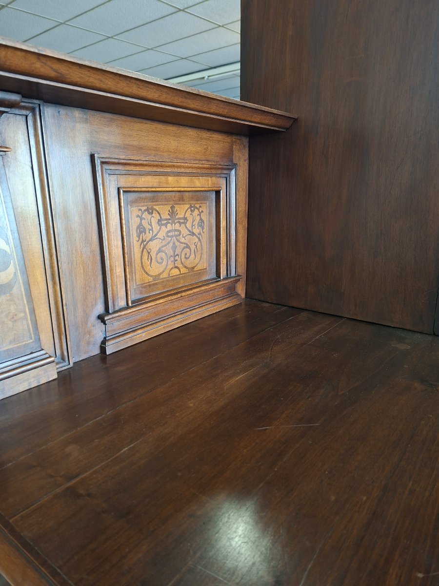 buffet deux-corps en noyer Renaissance / XVIIeme.-photo-6
