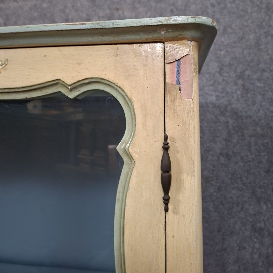 Louis XV Style Venetian Showcase In Lacquered Wood-photo-3