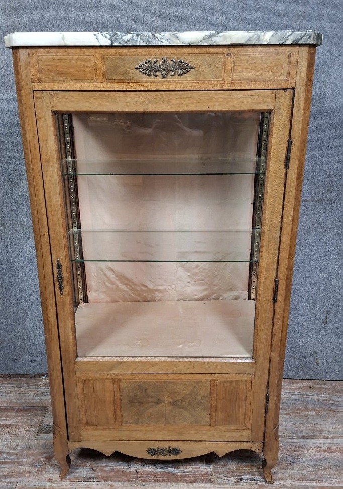 Transition Louis XV Marquetry Display Case.-photo-2