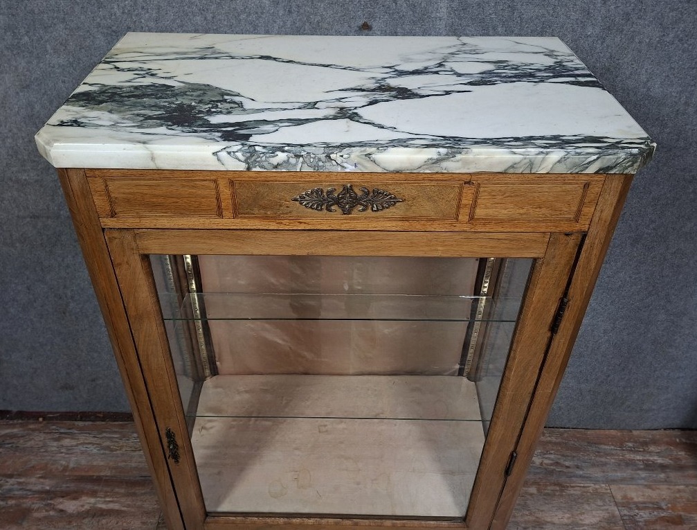 Transition Louis XV Marquetry Display Case.-photo-3