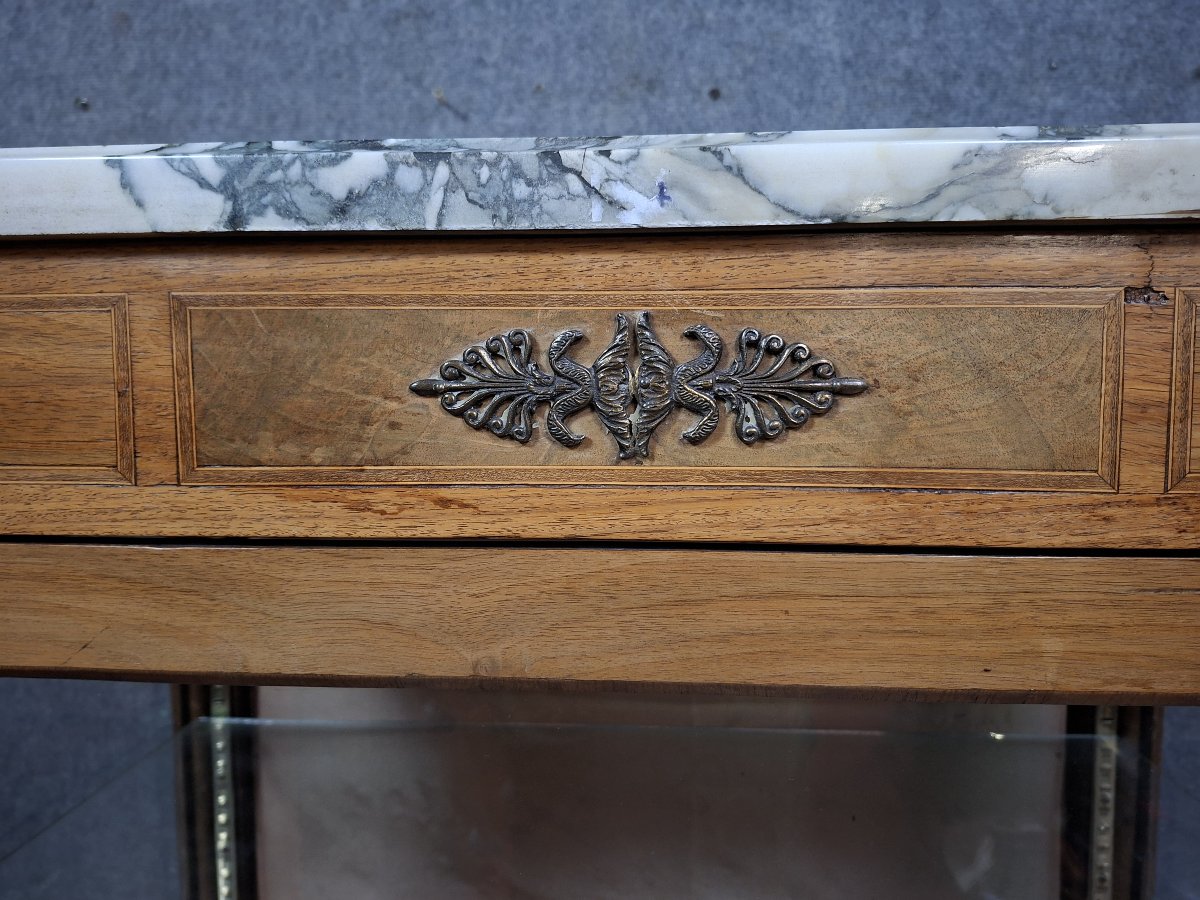 Transition Louis XV Marquetry Display Case.-photo-4