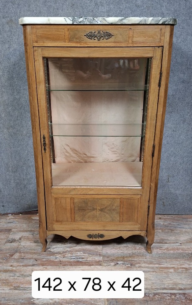 Transition Louis XV Marquetry Display Case.-photo-1