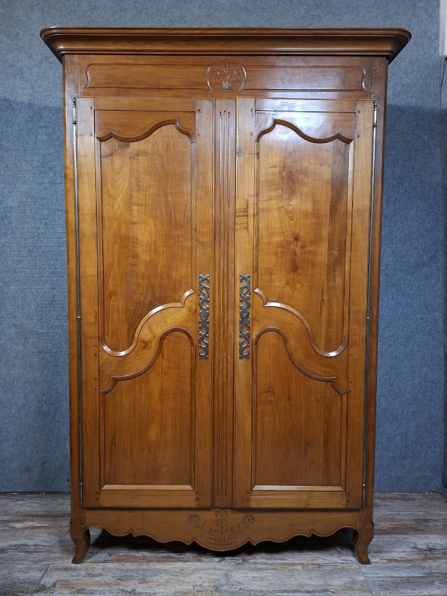 Solid Cherrywood Wardrobe Late 18th - Early 19th Century
