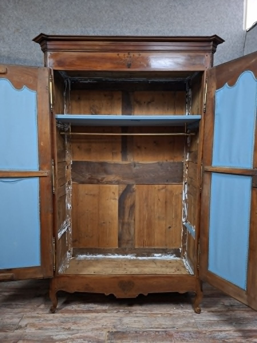 Louis XV Period Cabinet In Solid Walnut.-photo-2