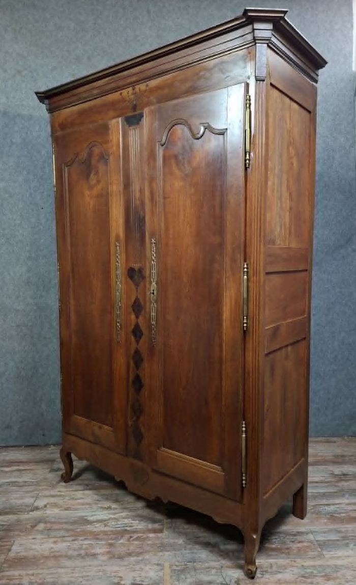 Louis XV Period Cabinet In Solid Walnut.-photo-3