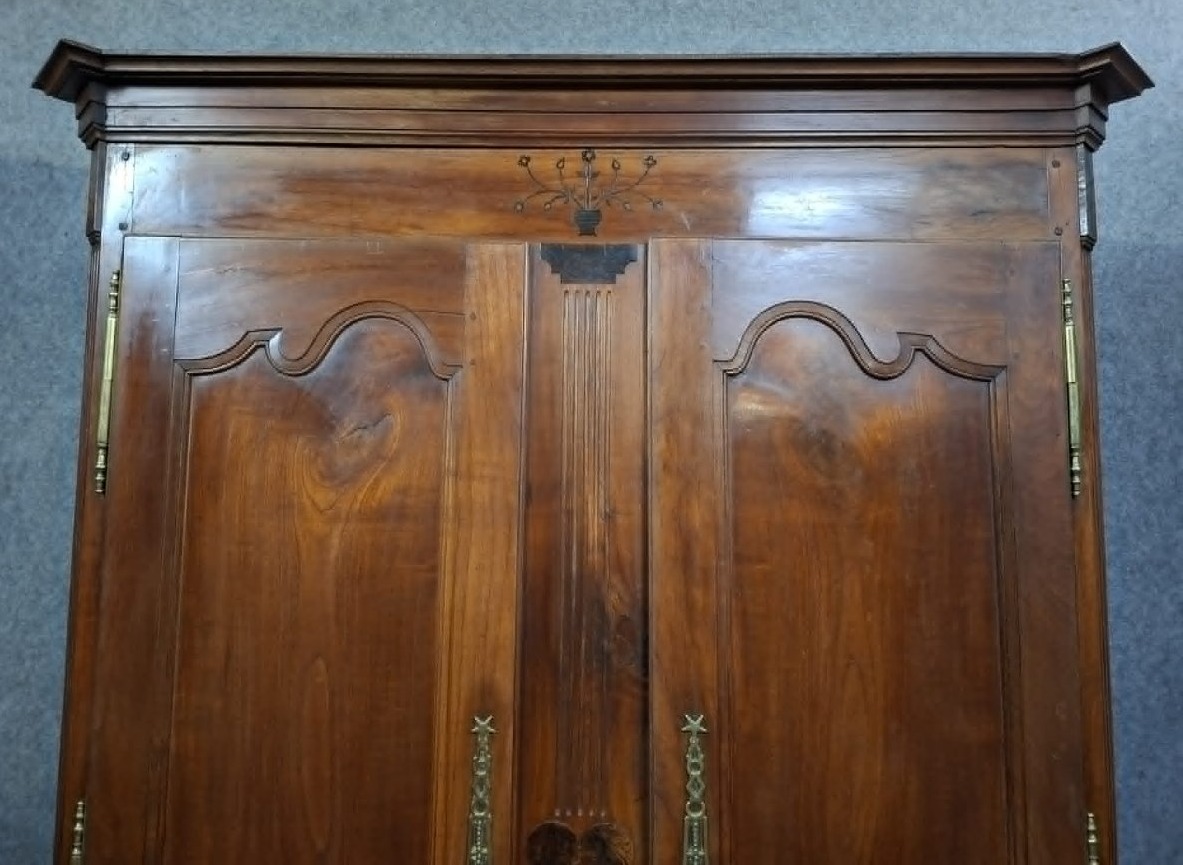 Louis XV Period Cabinet In Solid Walnut.-photo-5