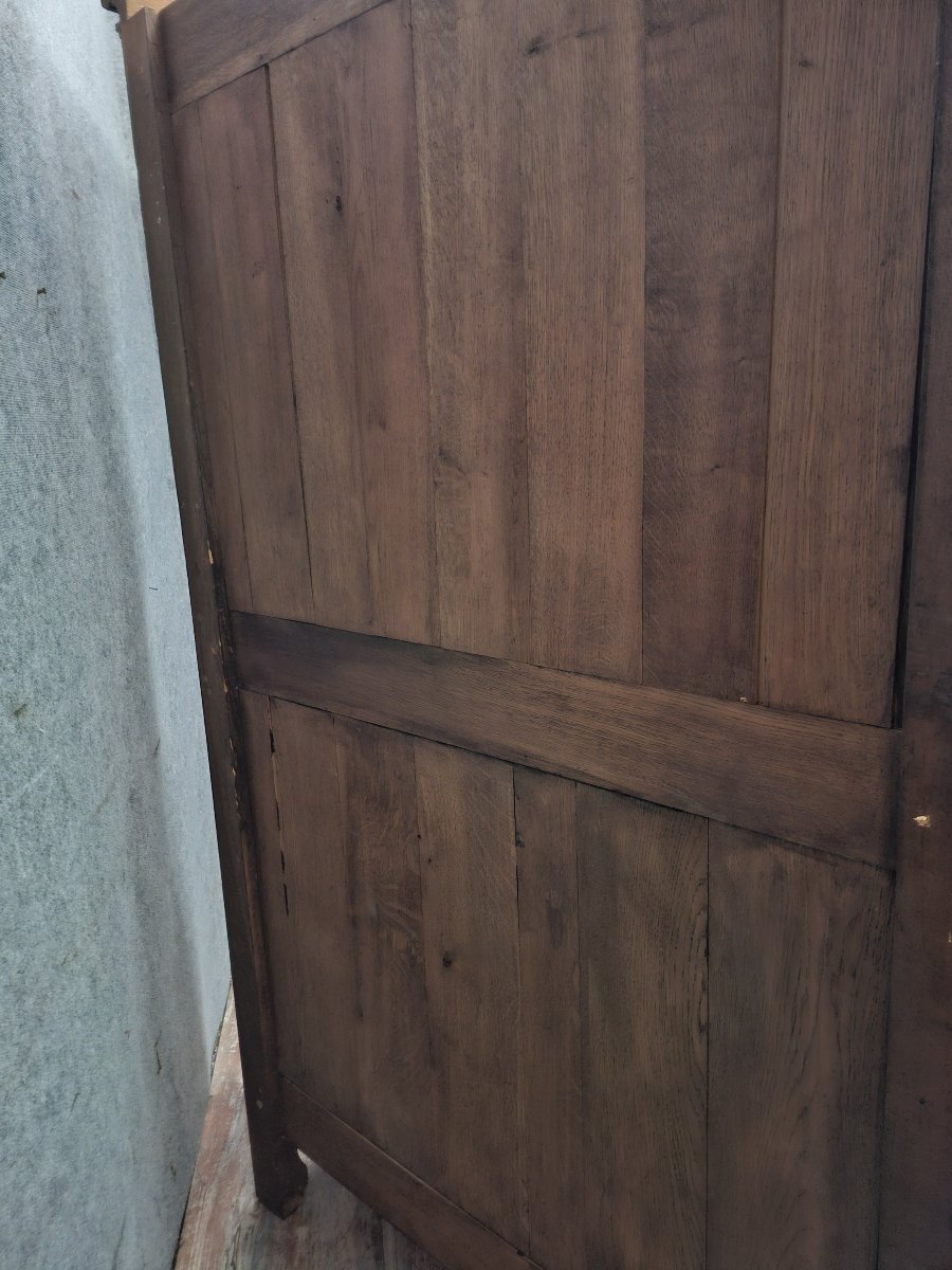 Armoire Bressanne en noyer et chêne massif, travail régional du XXᵉ siècle-photo-2