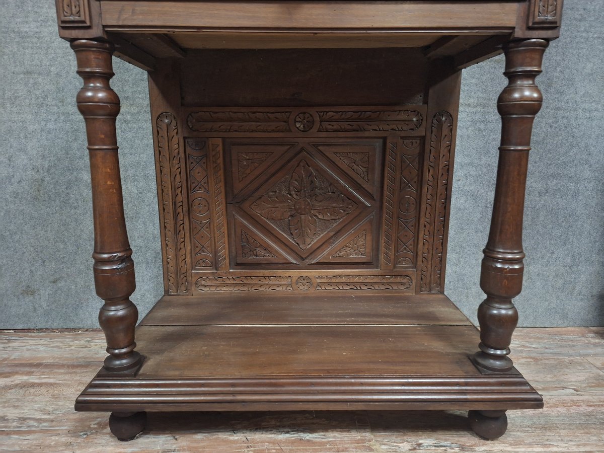 Carved Walnut Renaissance Buffet /cabinet, French Work, Late 19th Century-photo-2
