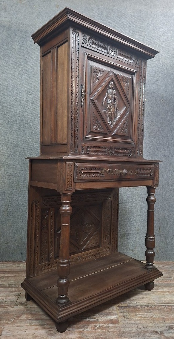 Carved Walnut Renaissance Buffet /cabinet, French Work, Late 19th Century