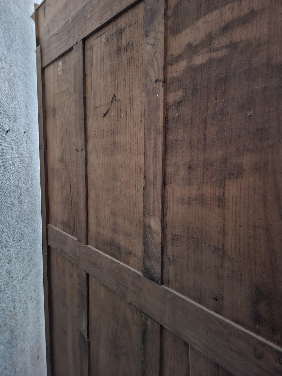 Armoire de mariage en noyer et placage de ronce, travail français fin du XIXeme-photo-2