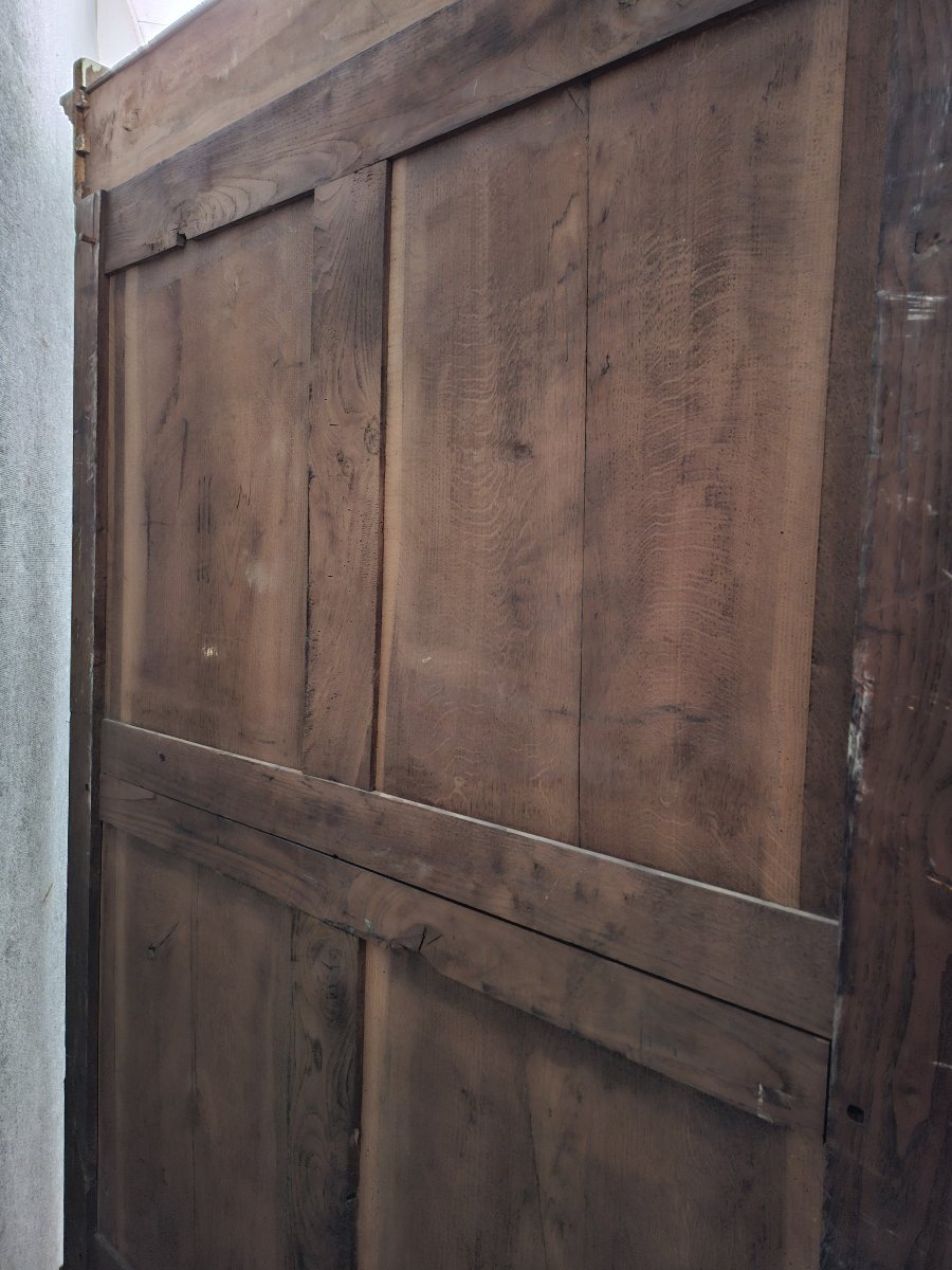 Armoire Louis-Philippe en noyer et placage de noyer, époque XIXᵉ siècle.-photo-5