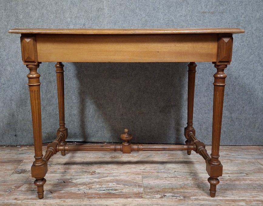 Solid Walnut Middle Table, French Work From The Late XIXᵉ Century.-photo-4