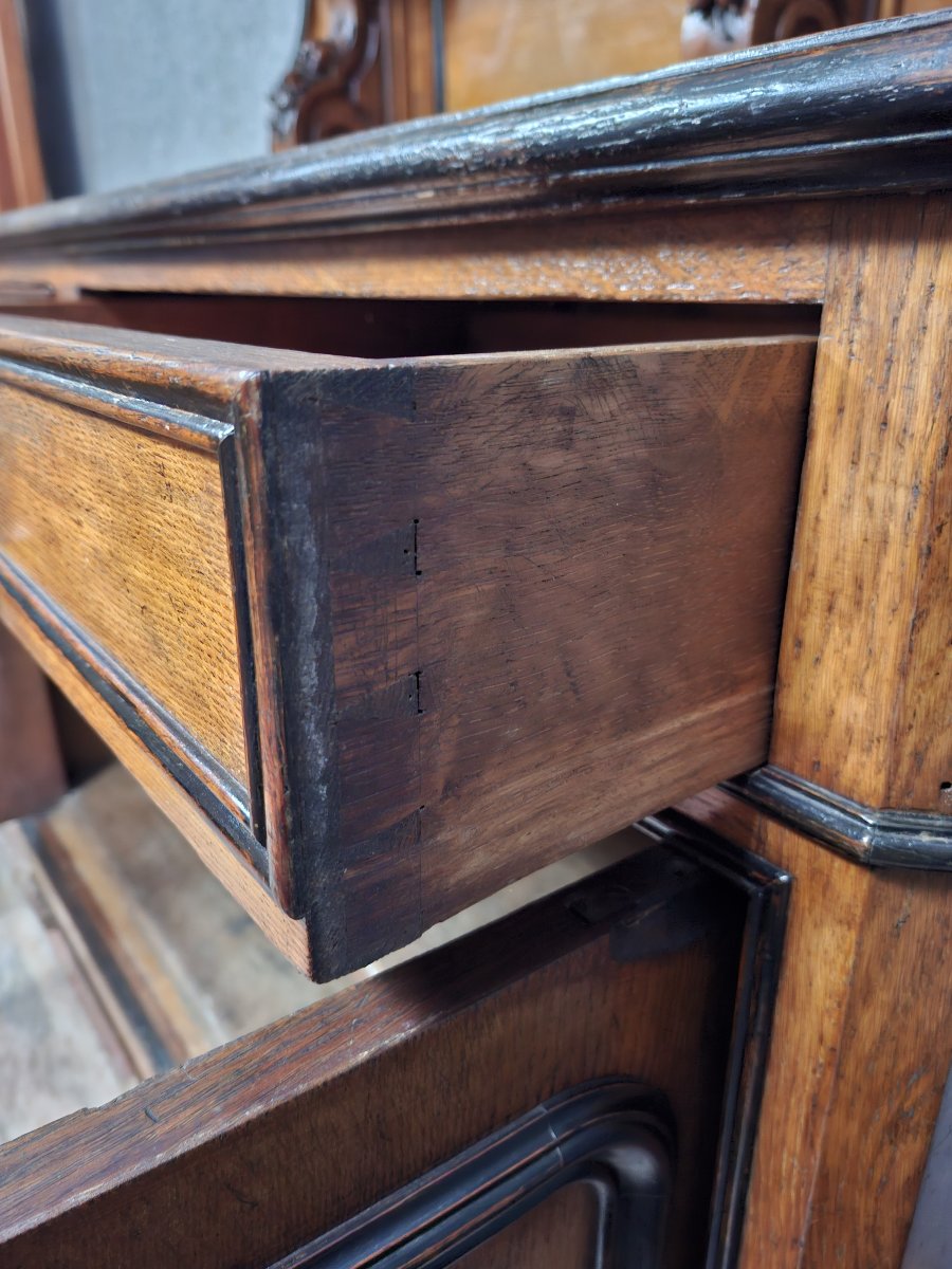 Saint-hubert Sideboard In Oak And Blackened Wood, French Work From The End Of The XIXᵉ.-photo-3