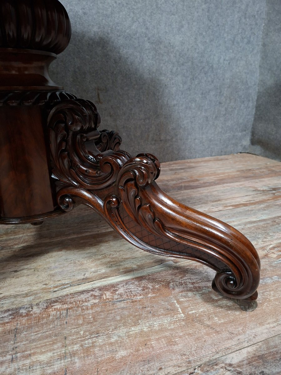 Victorian Mahogany Dining Table - 19th Century-photo-2