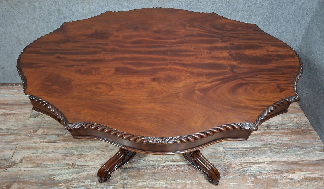Victorian Mahogany Dining Table - 19th Century-photo-1