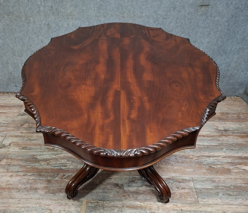 Victorian Mahogany Dining Table - 19th Century-photo-2