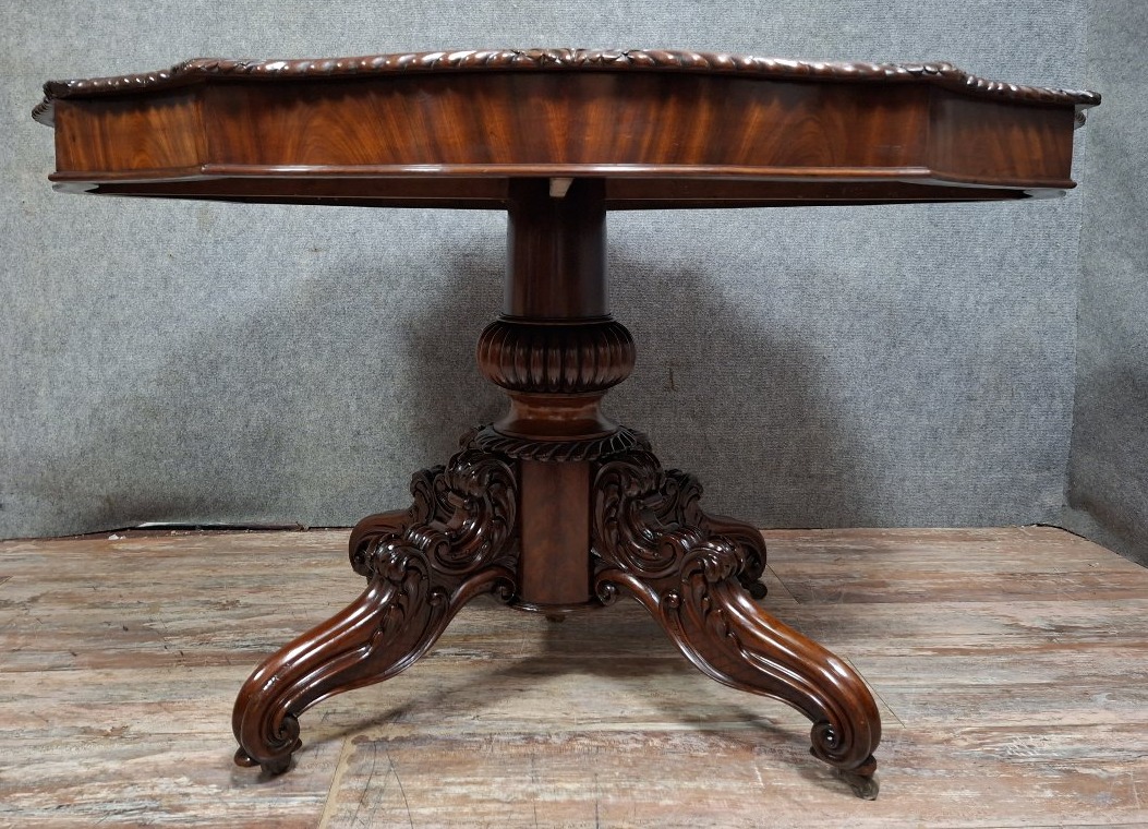 Victorian Mahogany Dining Table - 19th Century-photo-3