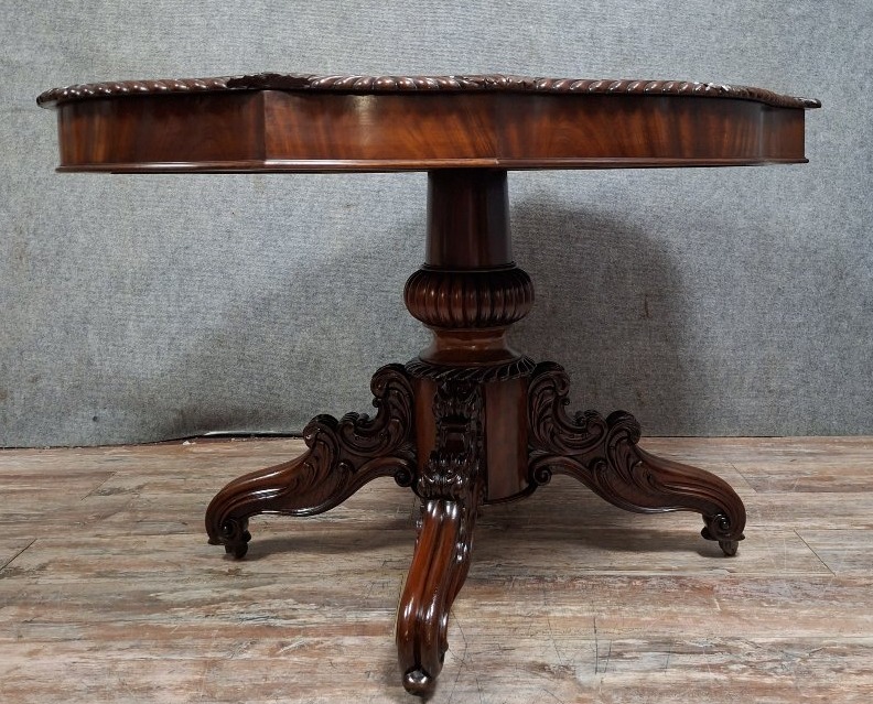 Victorian Mahogany Dining Table - 19th Century-photo-6