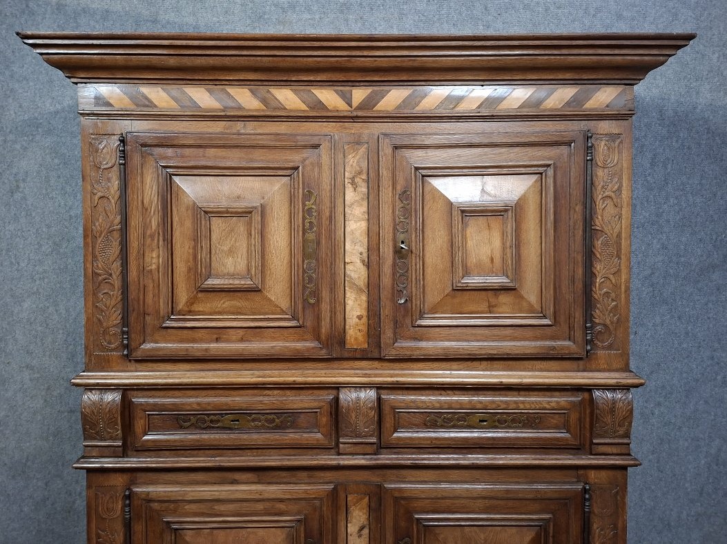 Buffet / Cabinet In Solid Oak, Late 17th / 18th Century-photo-2