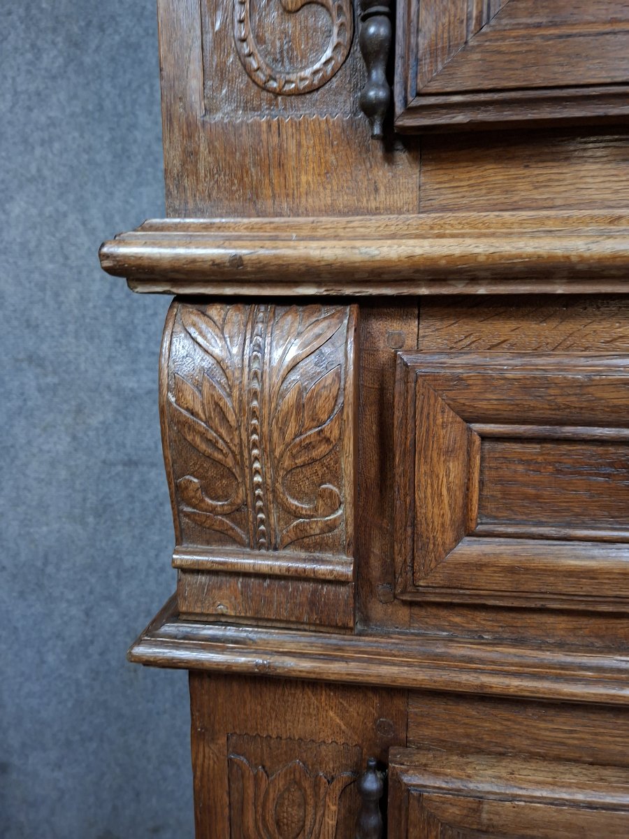 Buffet / Cabinet In Solid Oak, Late 17th / 18th Century-photo-4