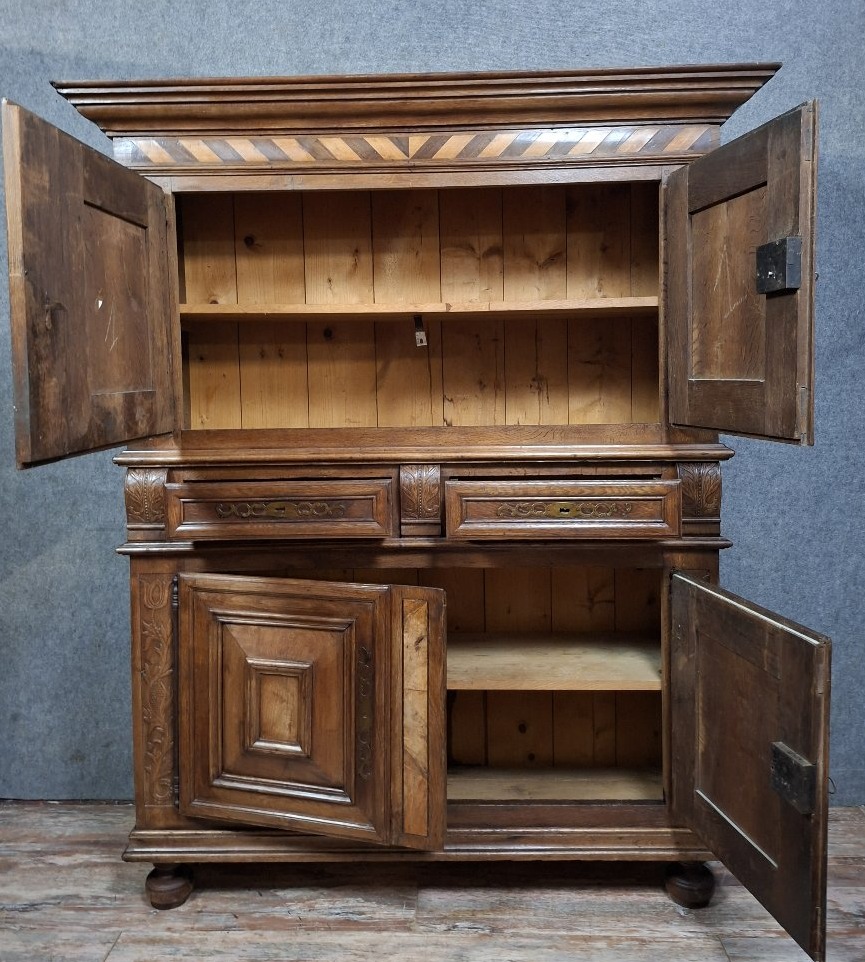 Buffet / Cabinet In Solid Oak, Late 17th / 18th Century-photo-1