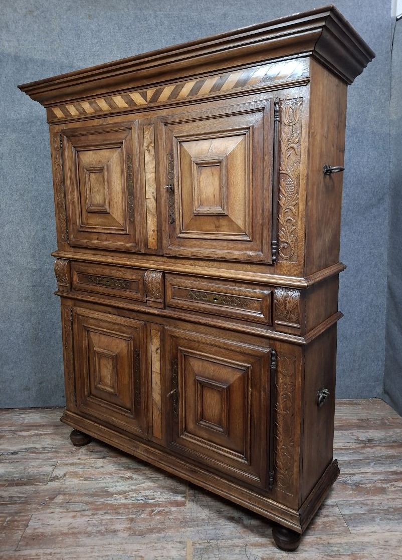 Buffet / Cabinet In Solid Oak, Late 17th / 18th Century-photo-5