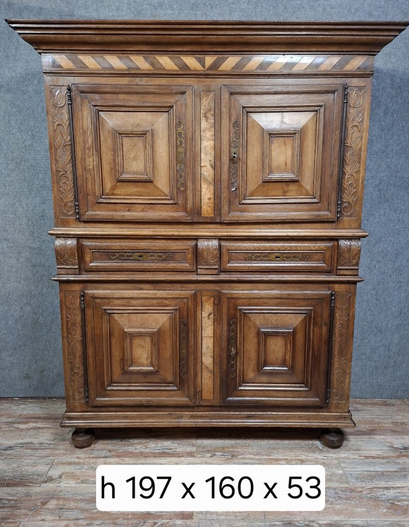 Buffet / Cabinet In Solid Oak, Late 17th / 18th Century-photo-6