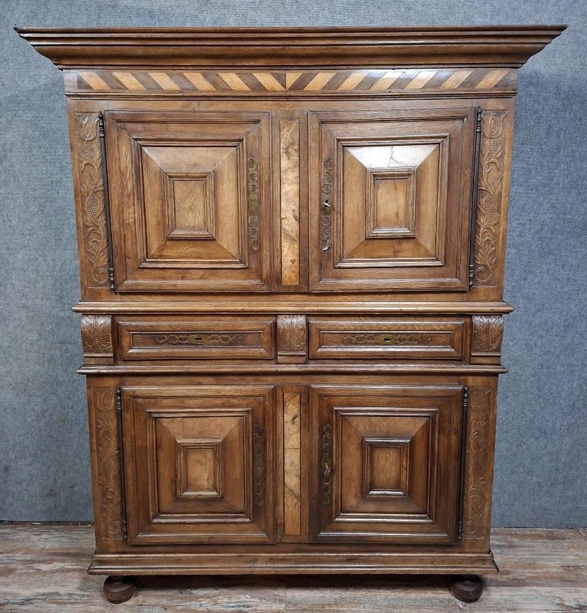 Buffet / Cabinet In Solid Oak, Late 17th / 18th Century