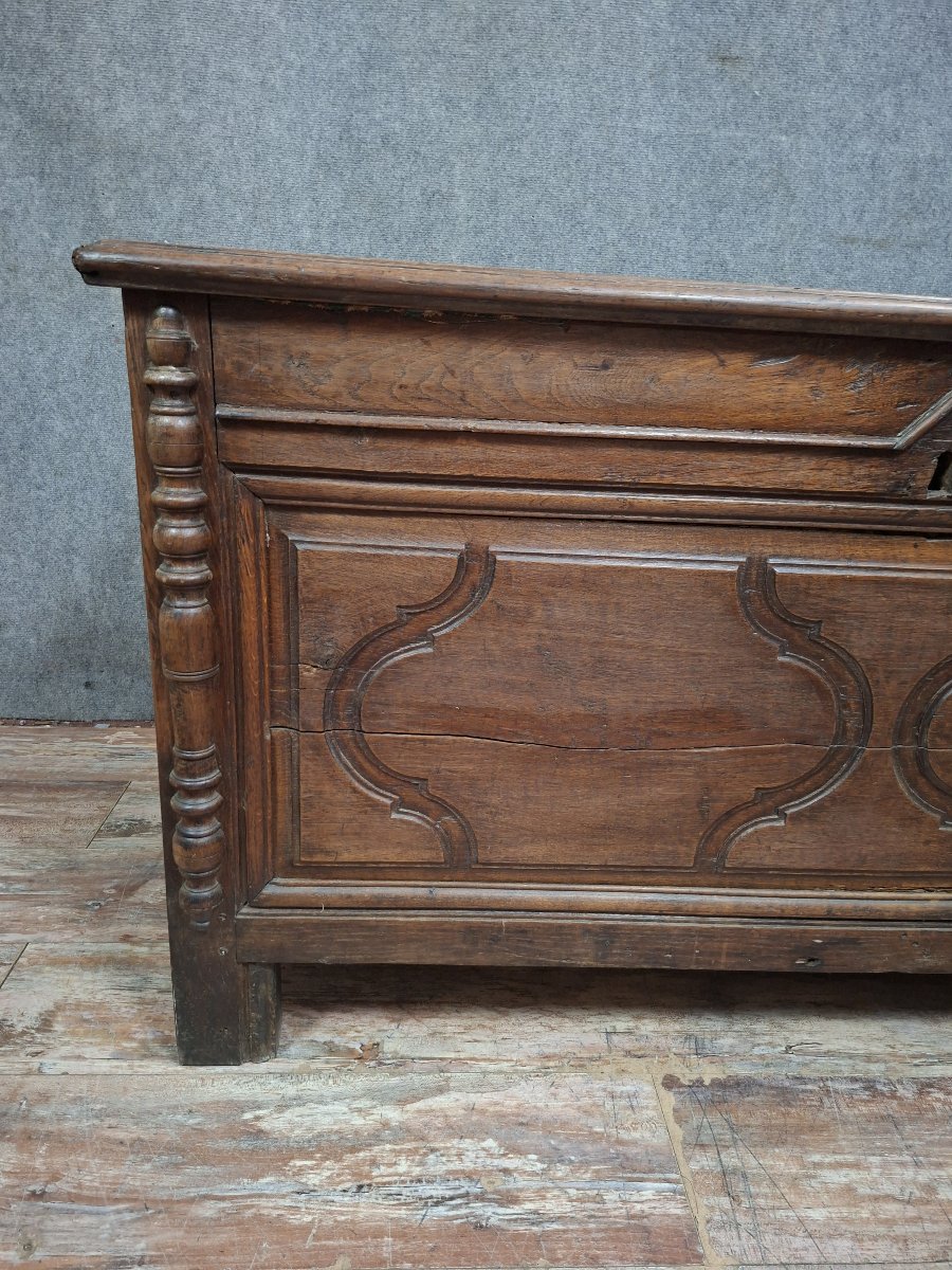 Solid Oak Chest, 18th Century French Rustic Work.-photo-3