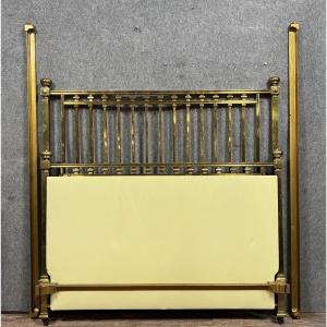 Center Bed With Bars Napoleon III Period In Golden Brass