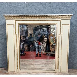 Exceptional Architectural Piece For This Louis XVI Woodwork Mirror
