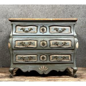 Louis XV Bordelaise Tomb Commode In Painted Patinated Wood