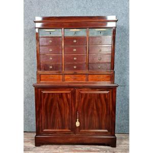 Notary's Furniture: Napoleon III Period Cardboard Maker In Mahogany