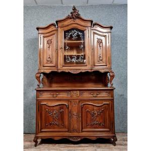 Louis XV Two-body Buffet In Solid Walnut