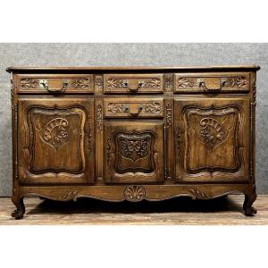 Louis XV Style Sideboard In Solid Oak 